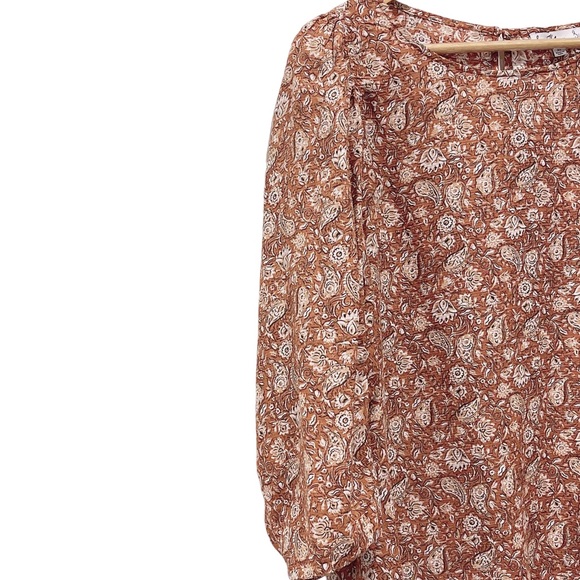 Sam Edelman Fall color Women's Clementine Puff Sleeve Floral Top - Picture 7 of 11